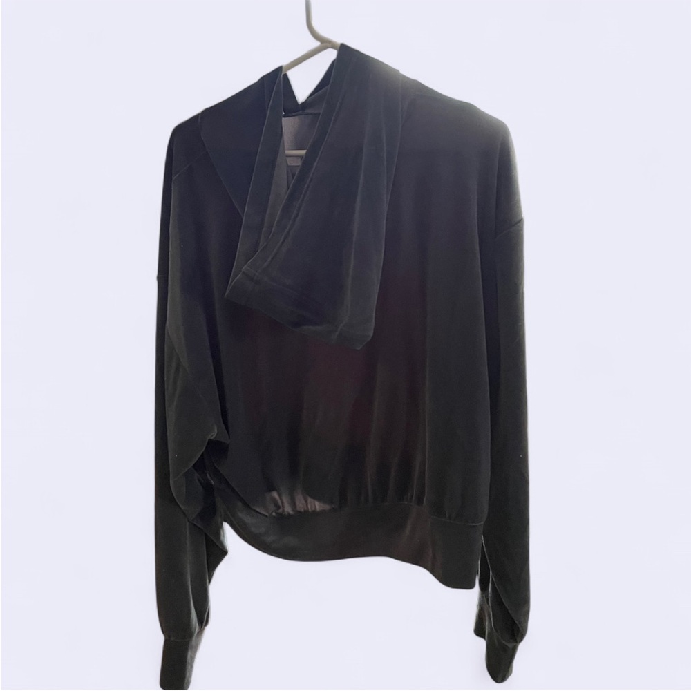 Express Charcoal Gray Velvet Hoodie